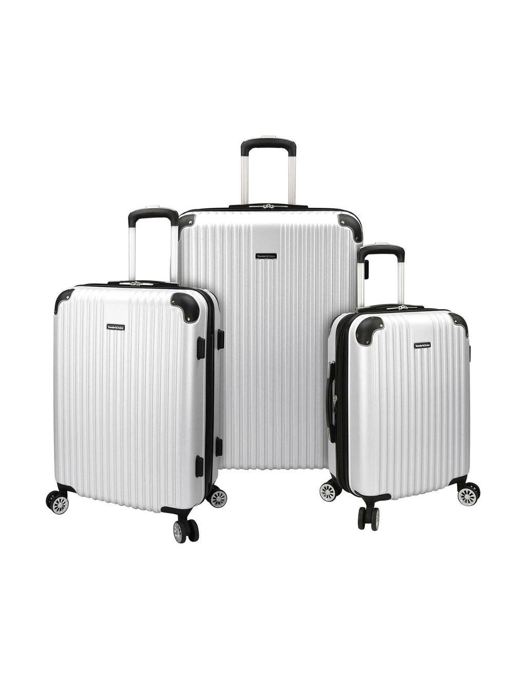 Pear White 3-Piece Hardside Expandable Spinner Set B63304