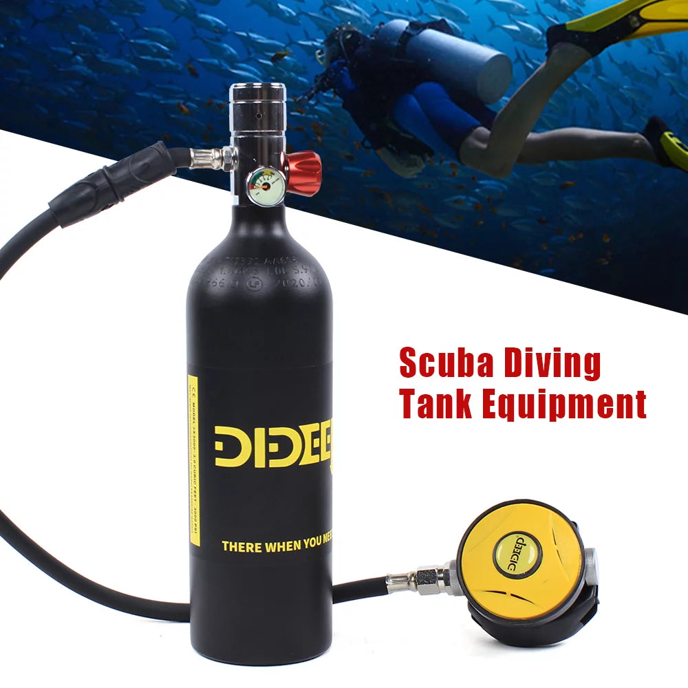 1L Mini Diving Equipment Kit Underwater Breath Oxygen Tank Pump H704458