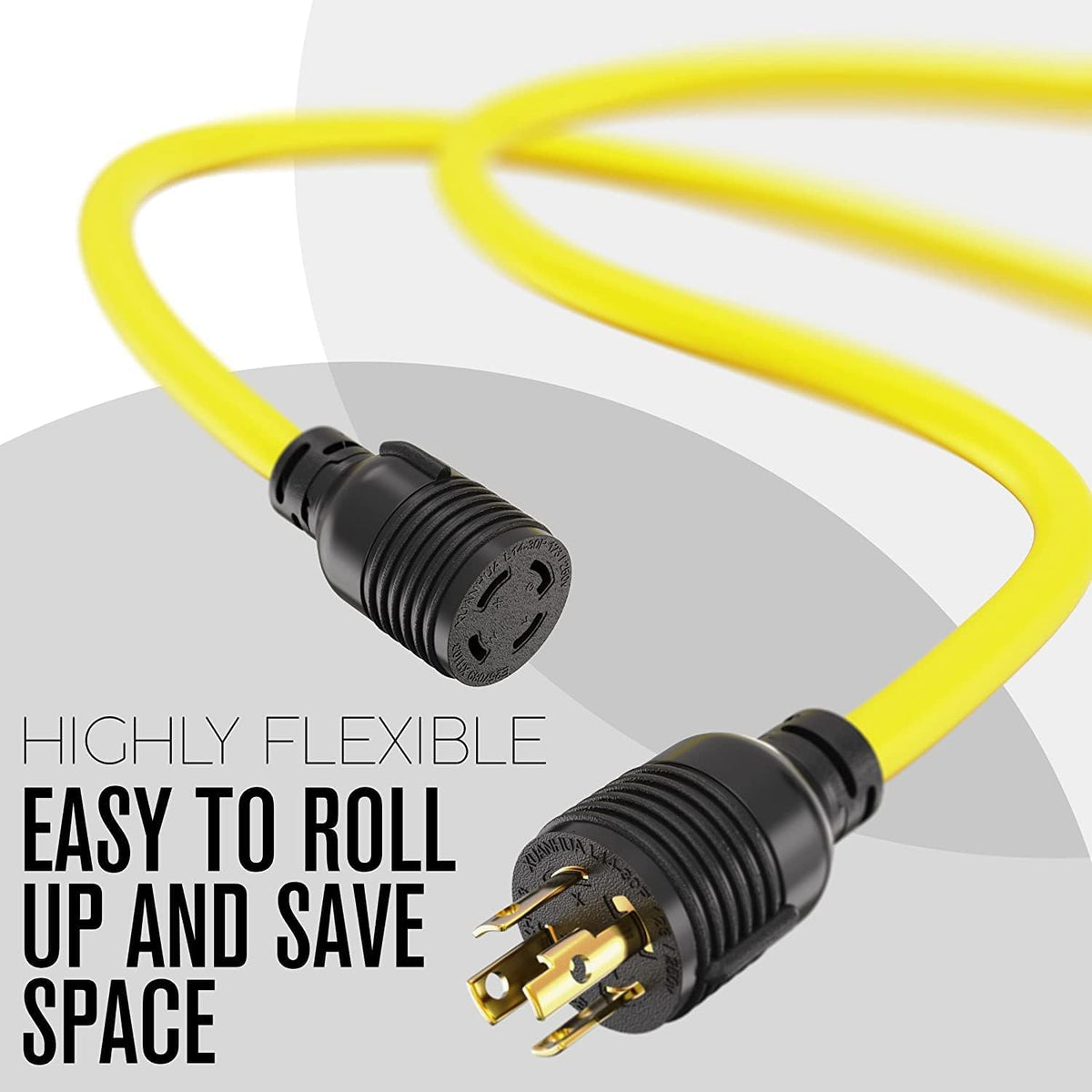 30 Amp 25 Ft 4 Prong Generator Extension Cord O425960
