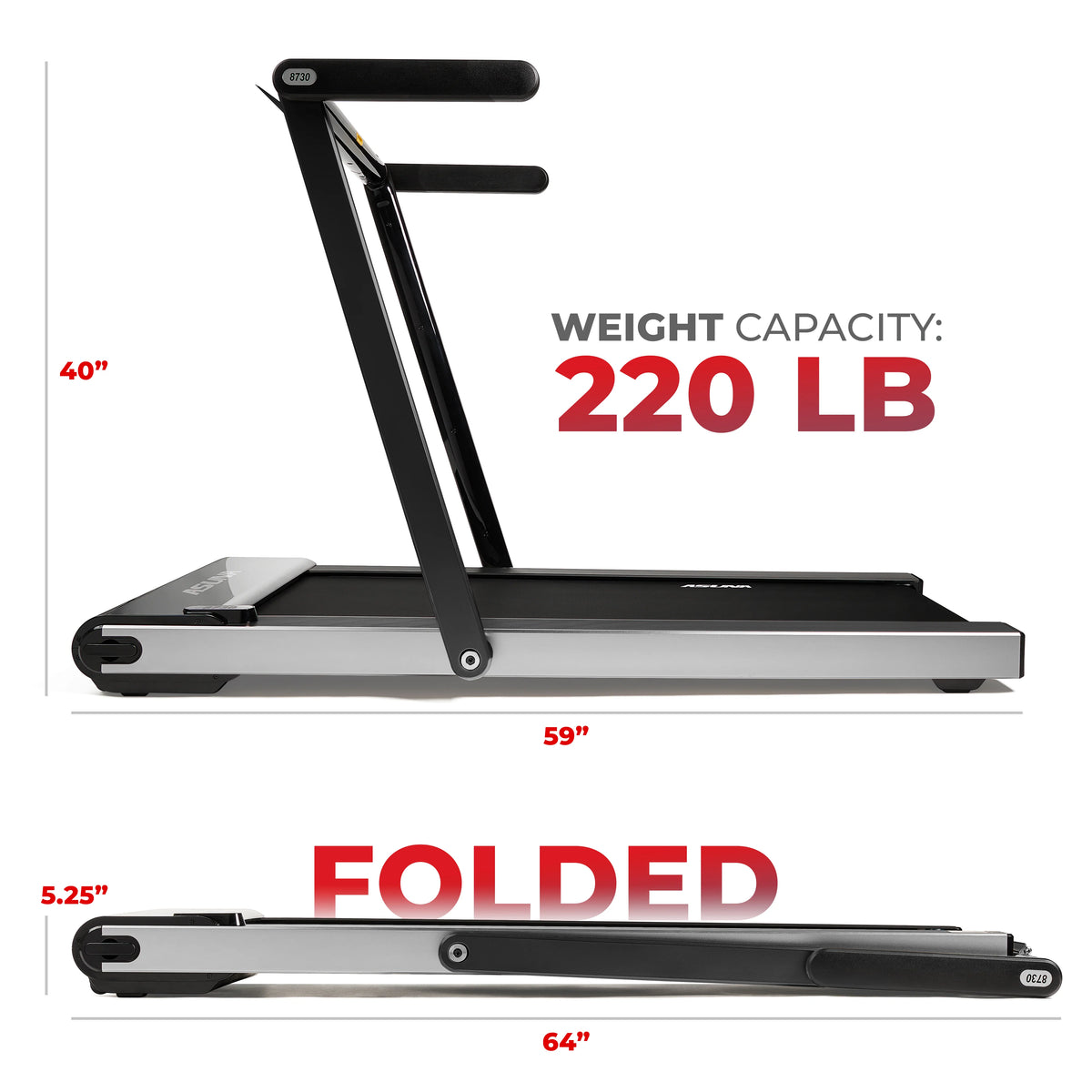 Motorized Slim Folding Treadmill T2934
