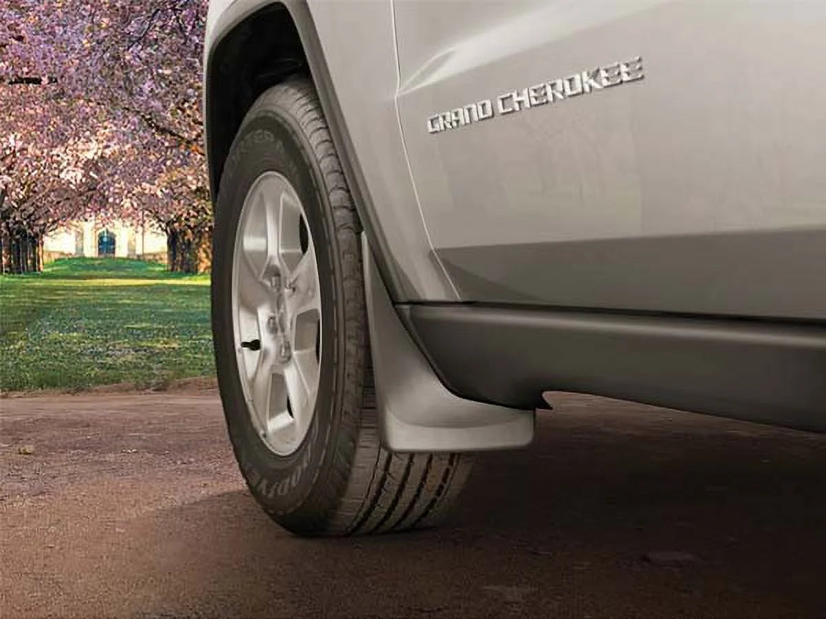 Black Splash Guard MudFlaps for 2007-2012 GMC Acadia, Front Pair I2486