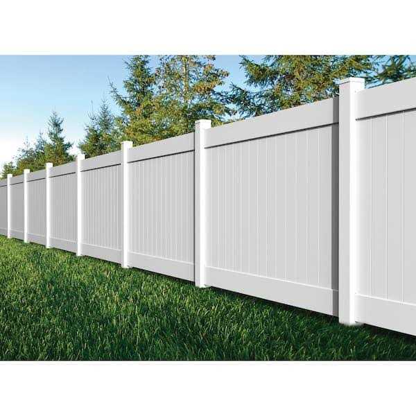 White Vinyl Privacy Fence Panel Kit H7525