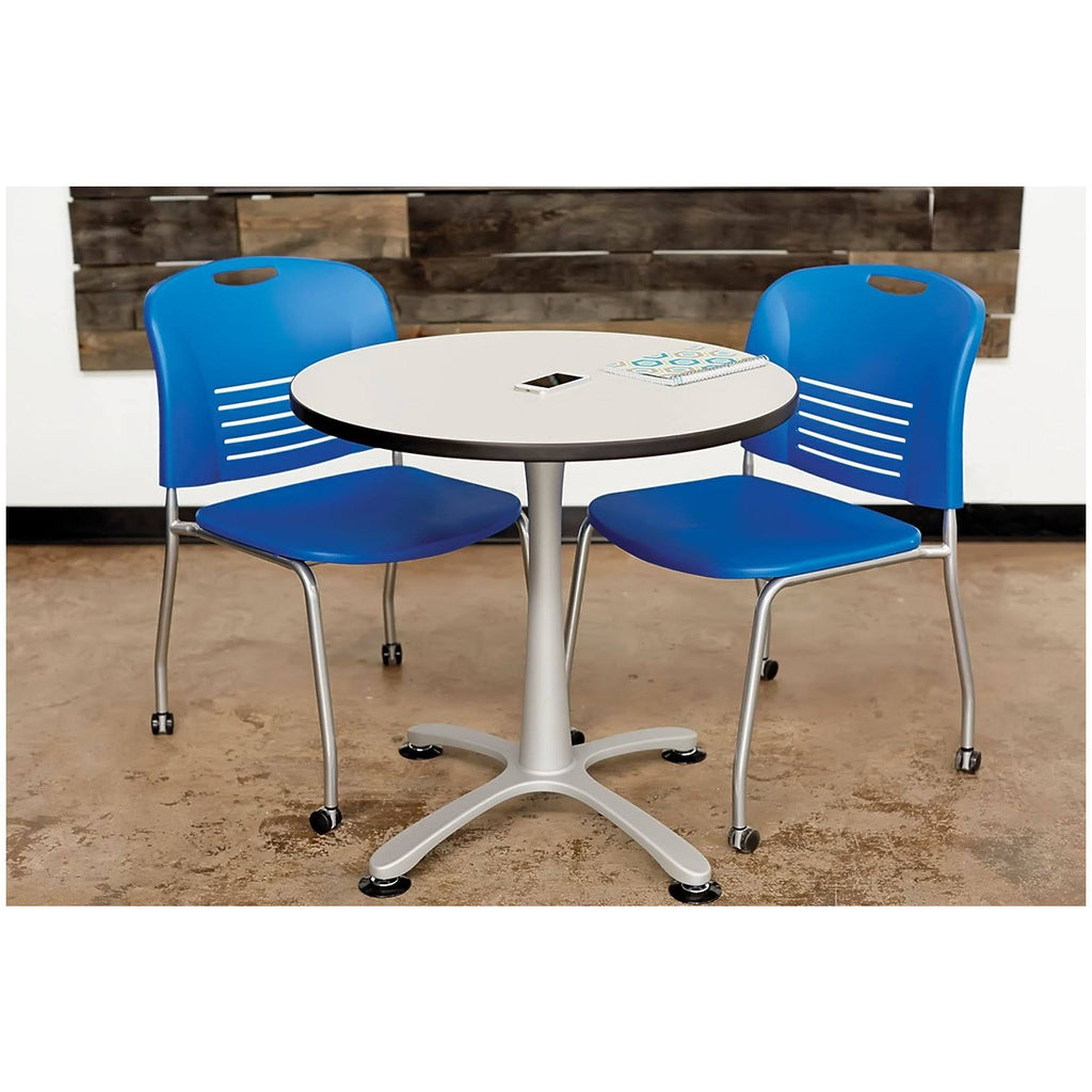 36x22 Round Sitting Height Silver/Gray Chair B193