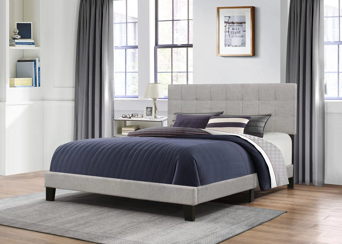 Upholstered Full Bed with Tufted Headboard V38268