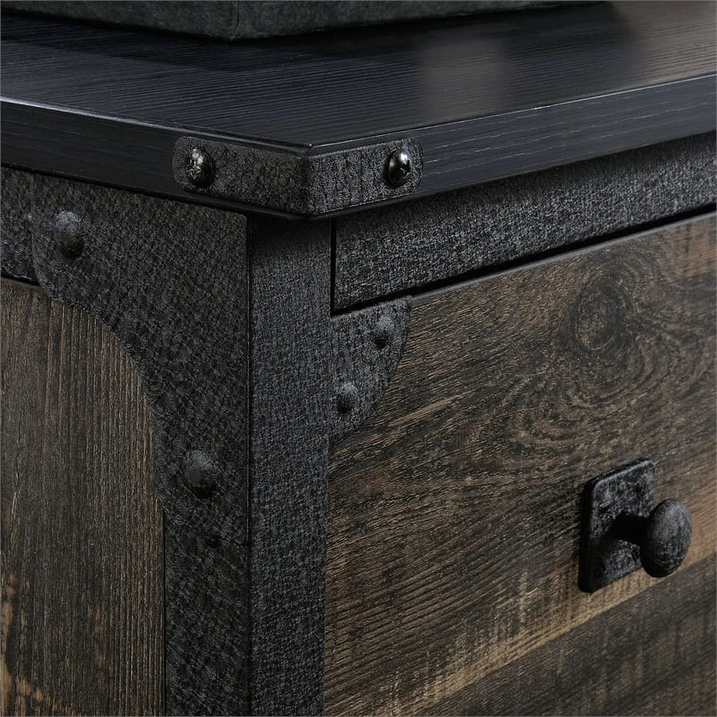 Carbon Oak Engineered Wood Metal Lateral File Y868