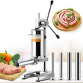 2L Manual Sausage Stuffer 4 Sausage Tubes Stainless Steel Meat Filler E439818
