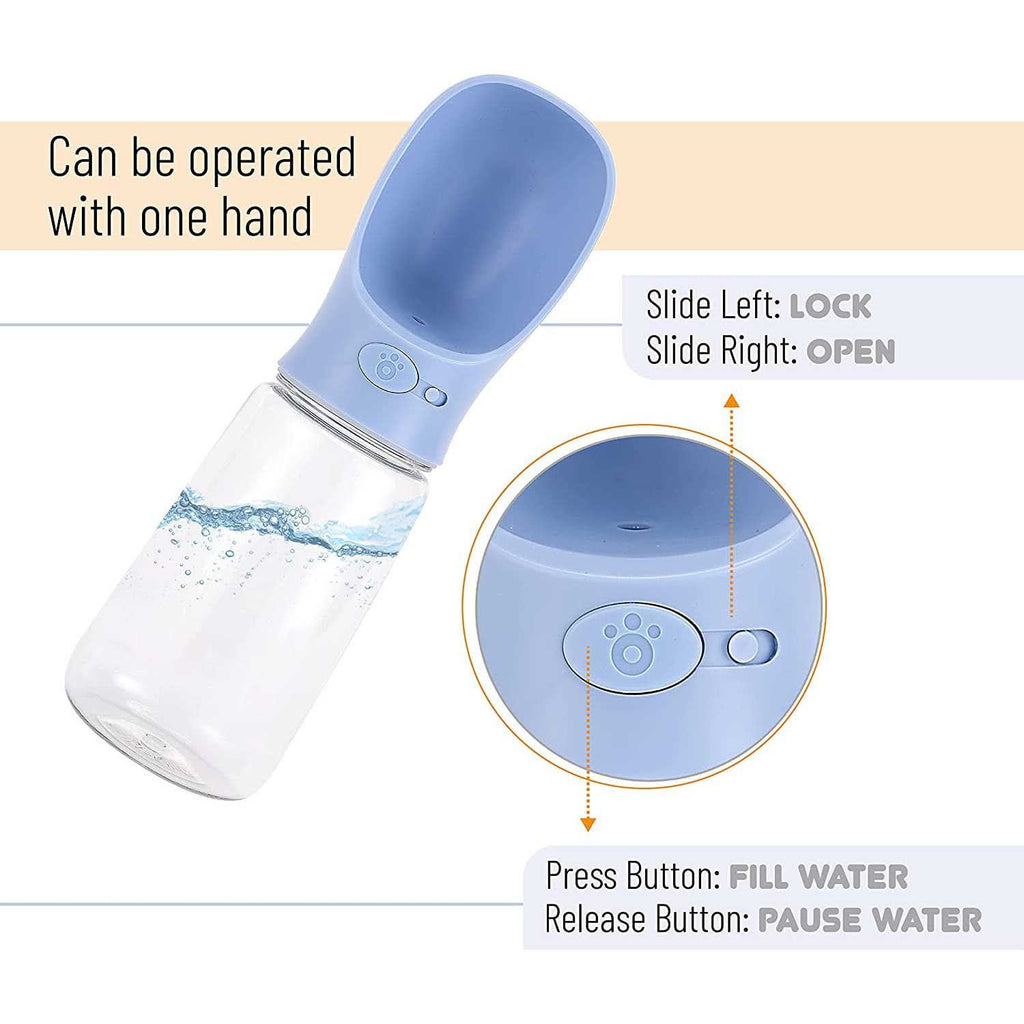 Blue 19oz Portable Dog Water Bottle Q9757