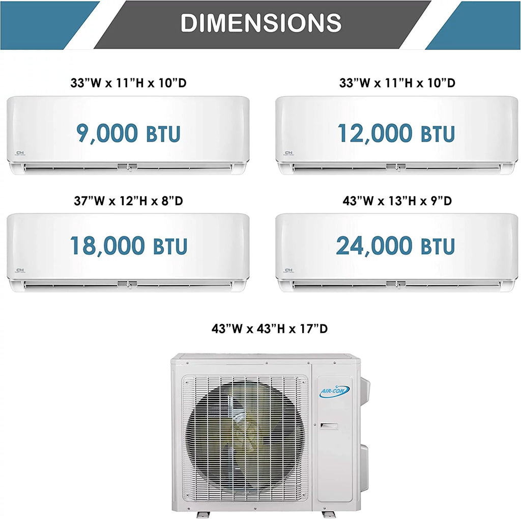 4 Zone 9000 12000 Ductless Mini Split Air Conditioner A239744