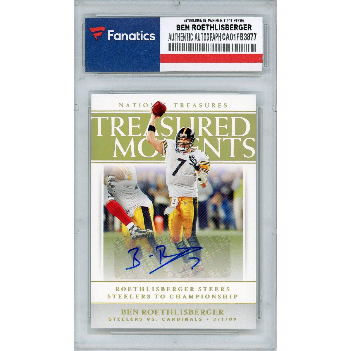 Autographed Pittsburgh Steelers Card E808