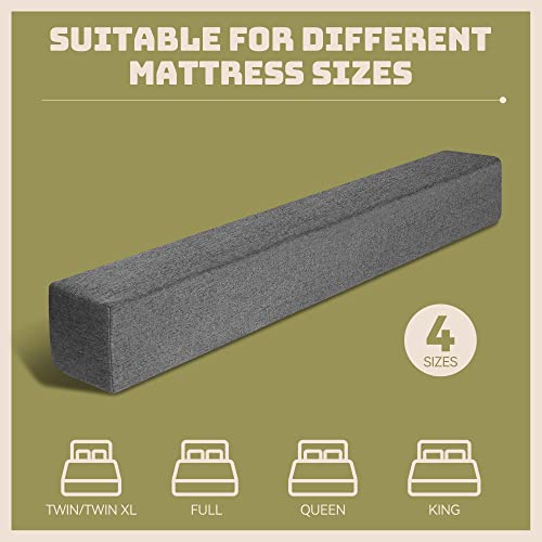 Bed Gap Filler Mattress Extender Headboard Pillow High-Density Foam with Removable Cover E719545