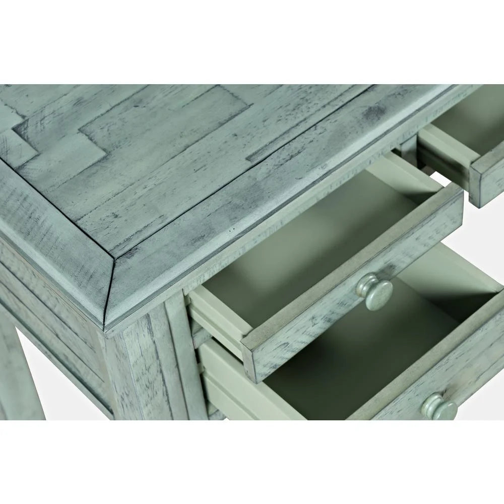 Distressed Acacia USB Charging Desk P524