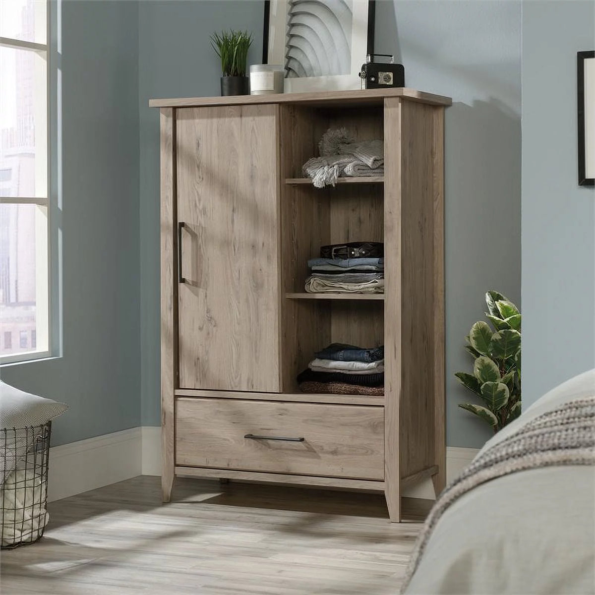 Wood Bedroom Armoire D6900