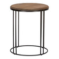 Reclaimed Pine End Table in Distressed Mahogany and Black S653407