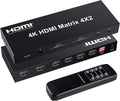 4 in 2 Out HDMI Matrix Switch with IR Remote Control C991
