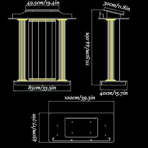 Acrylic Podium with Casters Floor Standing Rolling Lectern B448070