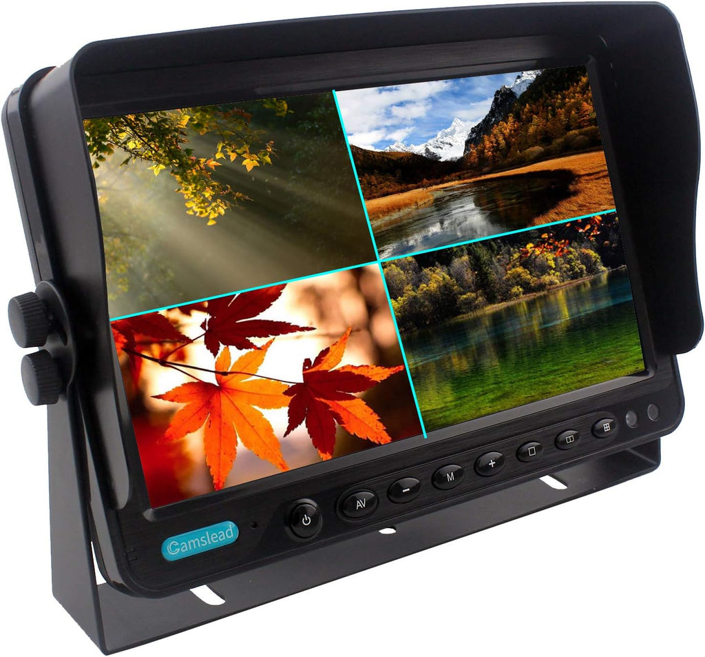 Heavy Vehicle Safety Camera System 9 inch Monitor with Quad Split Screen M4681