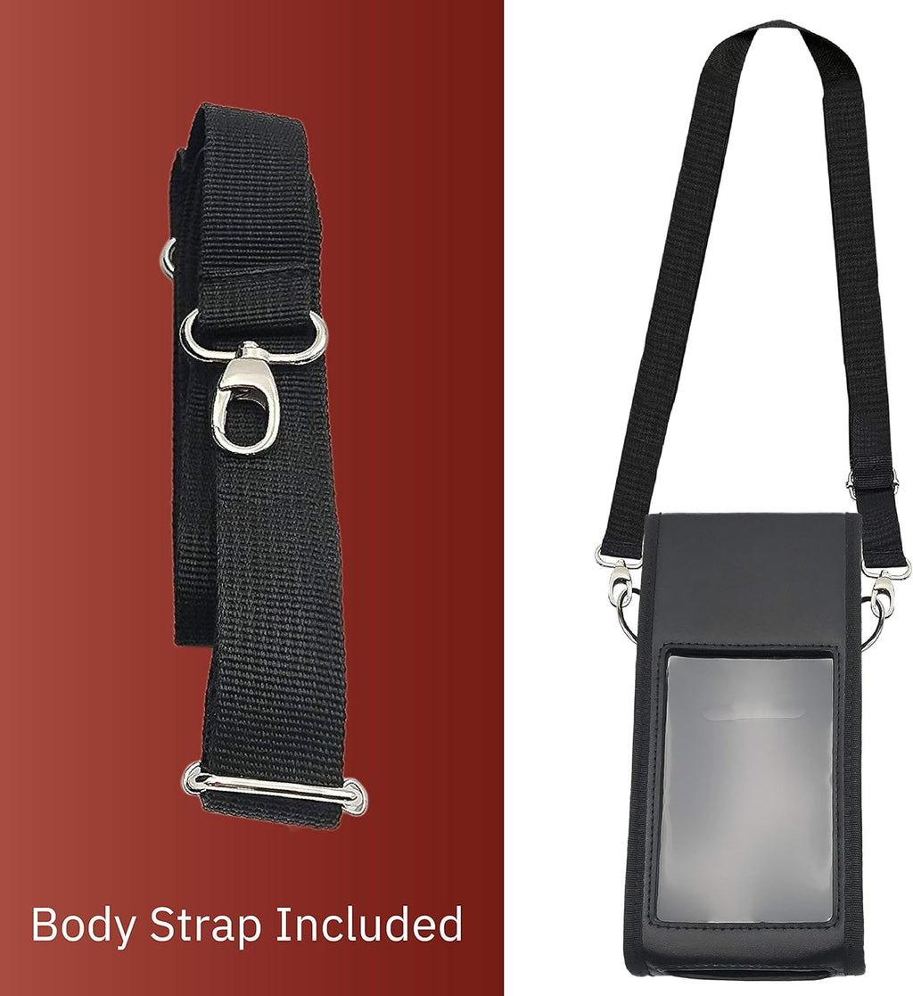 Black Credit Card Terminal Carrying Case with Shoulder Strap X313