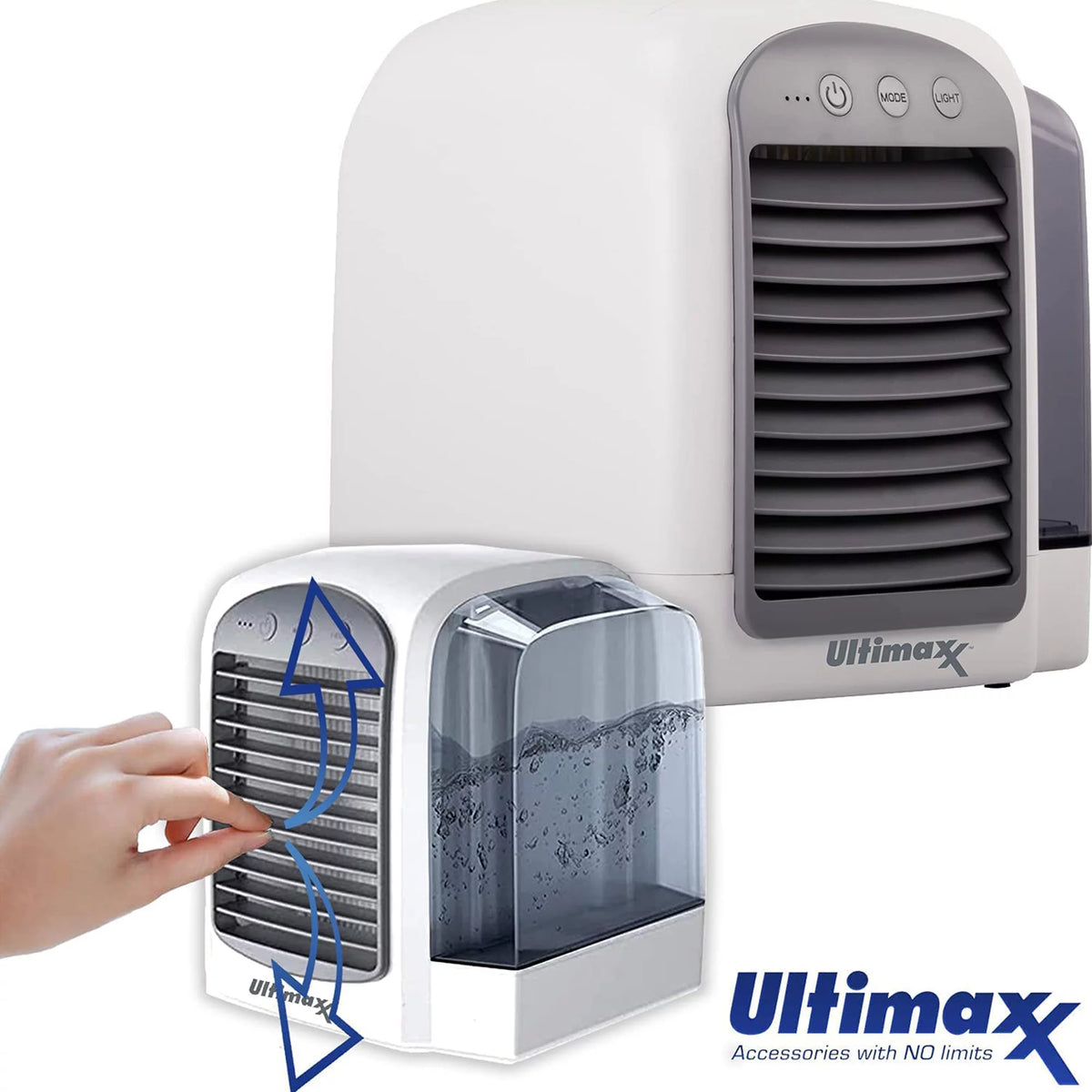 Portable Cordless Air Conditioner Humidifier with 3 Speeds 2-Pack W58291