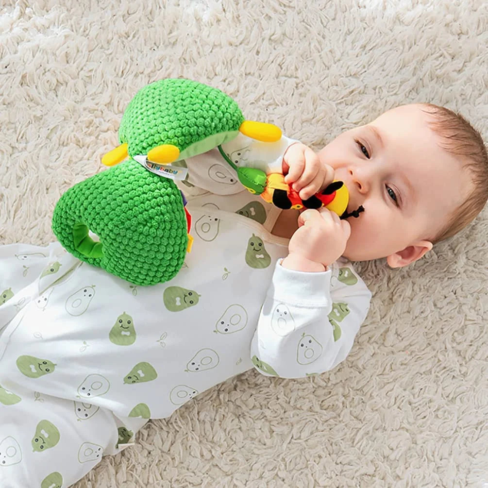 Clip on Stroller Toy with Mirror, Plush Avocado Toy J5647