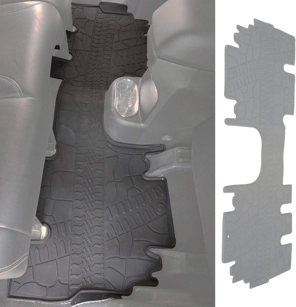 Black Rubber Floor Mat for Jeep Wrangler 4-Door 3-Piece X975070