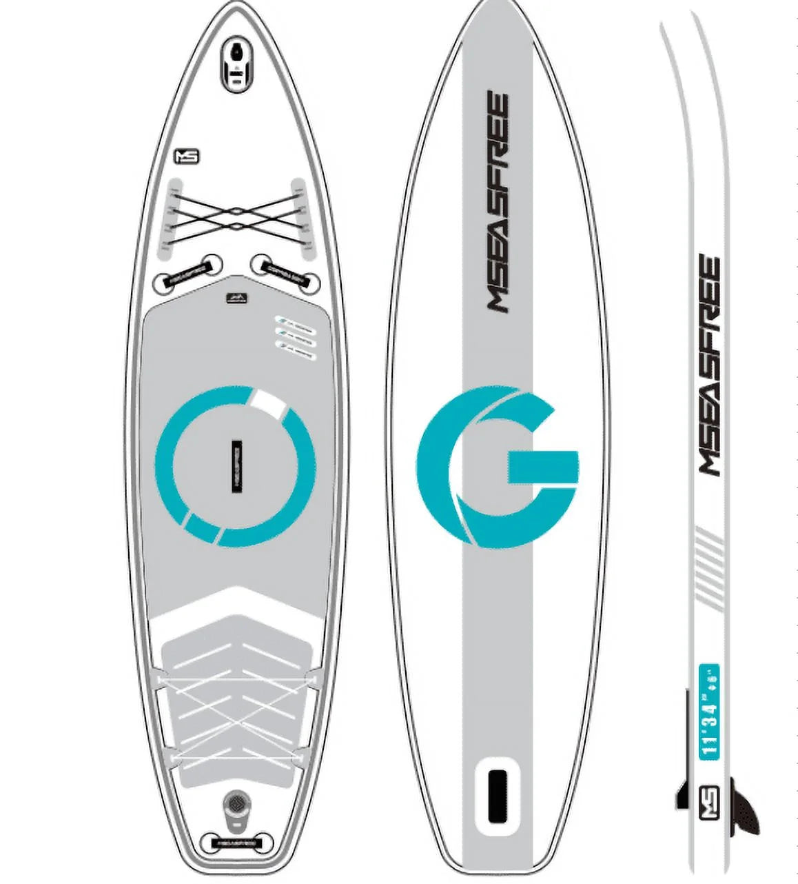Inflatable Stand Up Paddle Board 11'x34x15 Lightweight PVC B337649