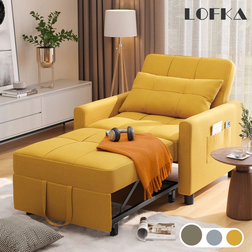 Gray Convertible Sofa Bed Z97416