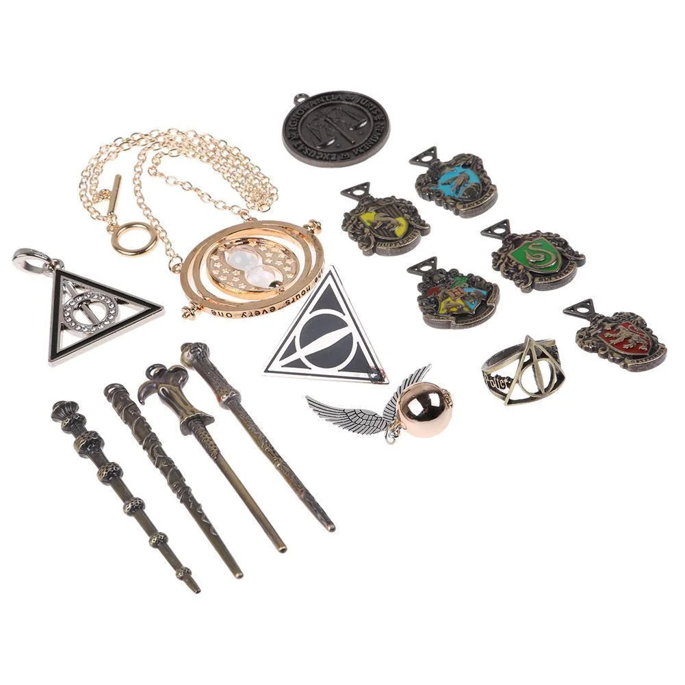 15 Pcs Magical Wands Rings Necklace M70565
