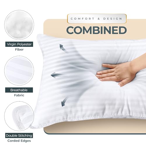 King Size White Set of 2 Bed Pillows H434809