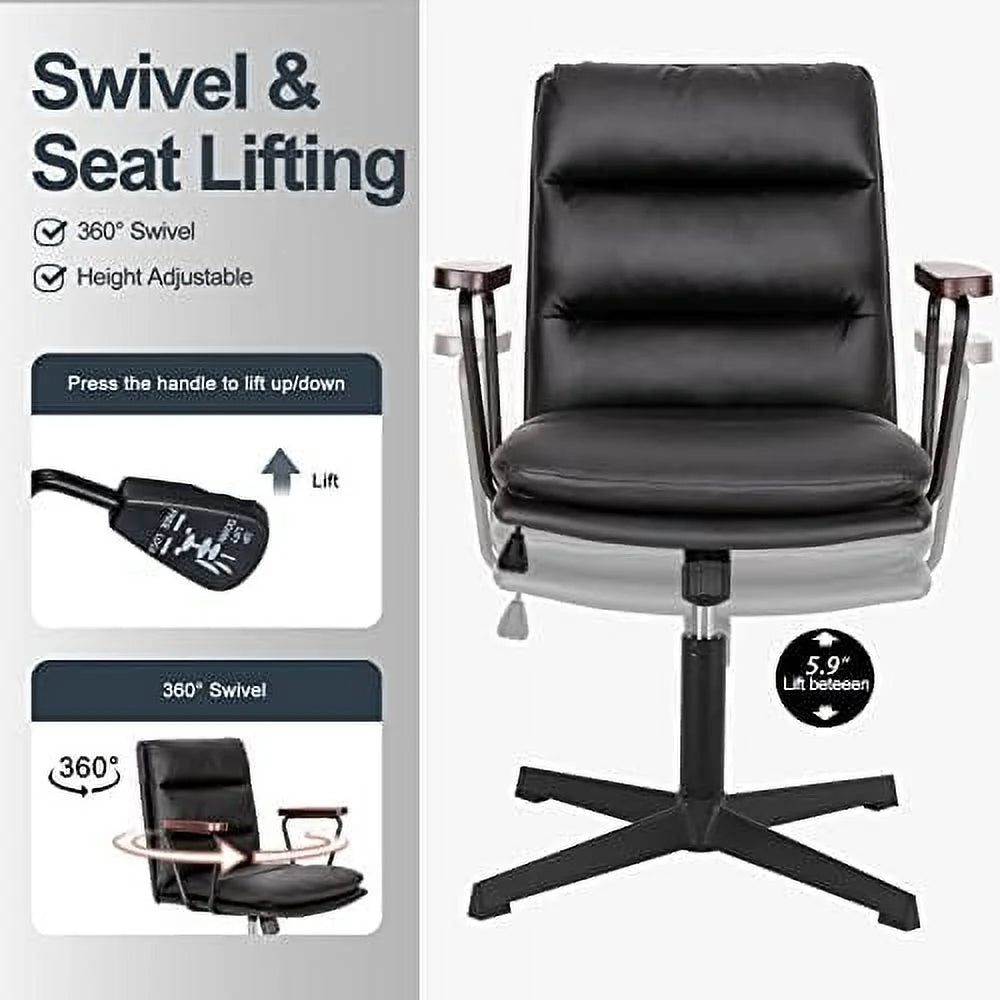 PU Padded Ergonomic Swivel Office Desk Chair with Wheels V780