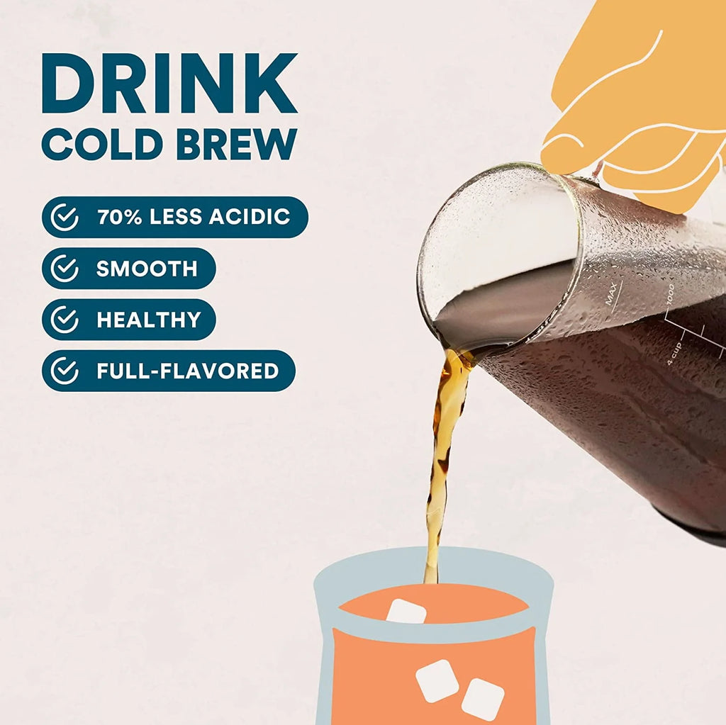 Airtight Cold Brew Iced Coffee Maker & Tea Infuser with Spout S229