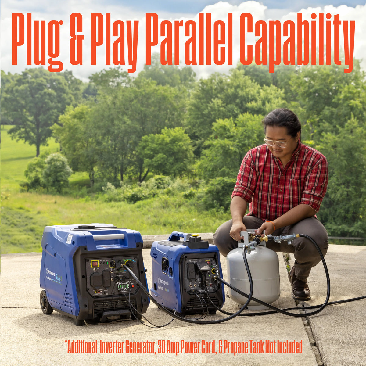 2550 Peak Watt Dual Fuel Portable Inverter Generator with CO Sensor P4503
