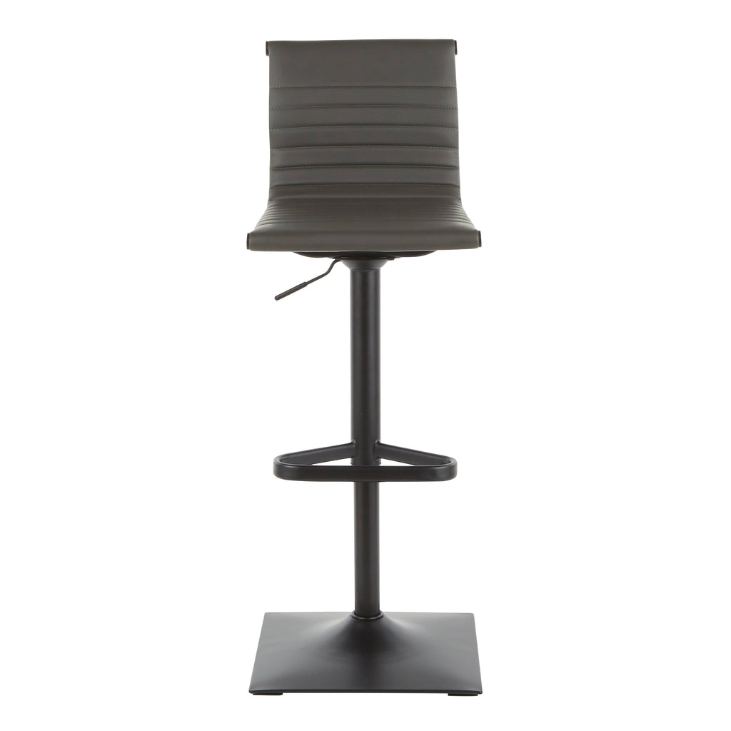 Black Metal Grey PU Barstool M84435