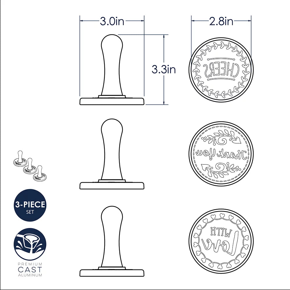Cast Aluminum Cookie Stamp Set O669818