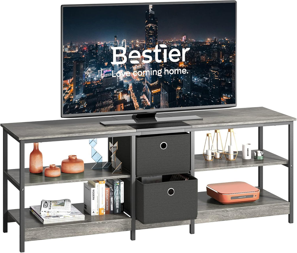 Light Gray TV Stand with Drawers Z40382