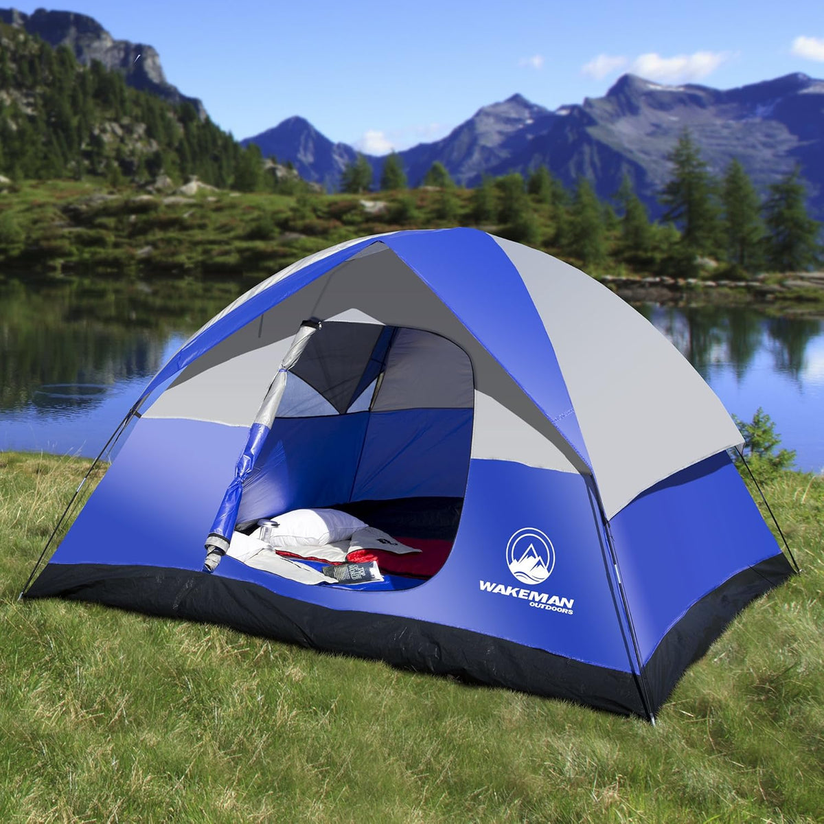 6 Person Water-Resistant Family Tent with Removable Rain Fly and Carrying Bag R1150