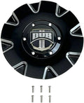 Gloss Black and Milled Wheel Center Cap with Screws F144379