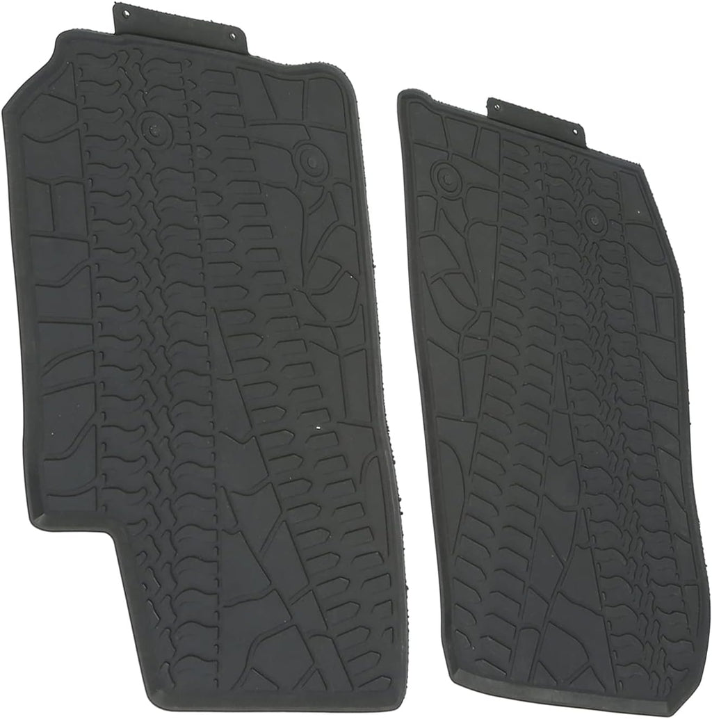 Black Rubber Floor Mat for Jeep Wrangler 4-Door 3-Piece X975070