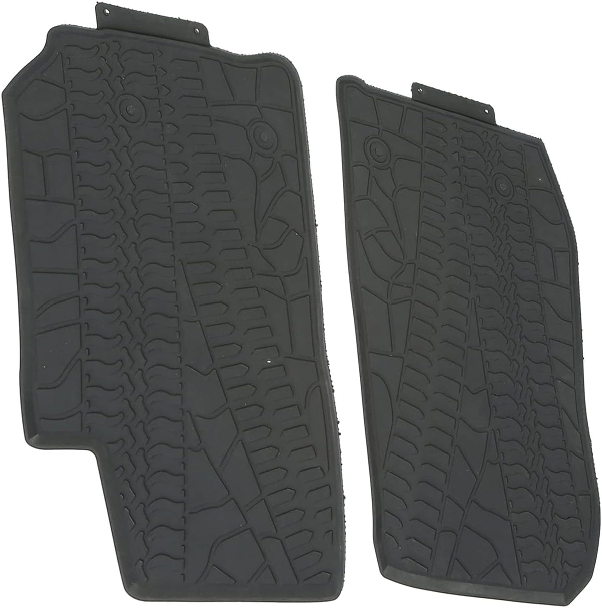 Black Rubber Floor Mat for Jeep Wrangler 4-Door 3-Piece X975070