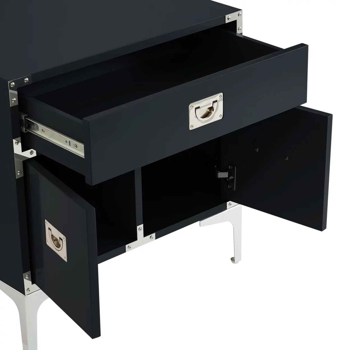 Lacquer Finish 3 Drawer Nightstand T6892