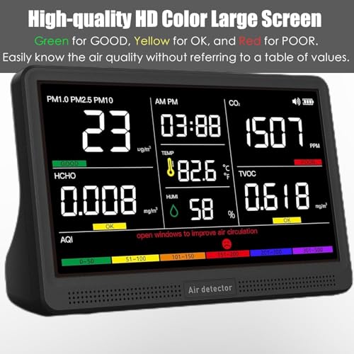 Indoor Air Quality Monitor 16 in 1 Portable Real-Time Detector N852