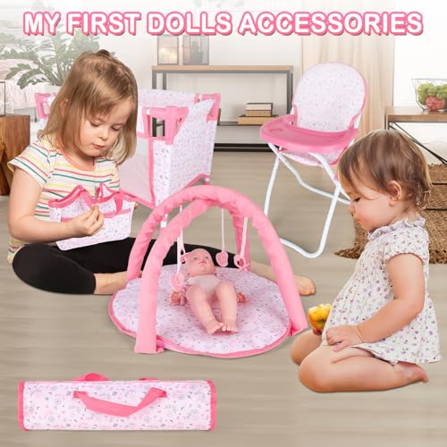 Pink 6 in 1 Baby Doll Playset with Furniture Z30315