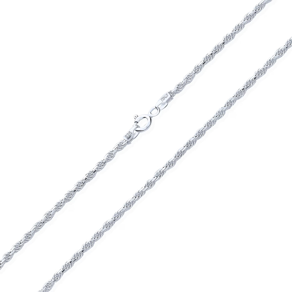 Sterling Silver Rope Link Chain Necklace S5694