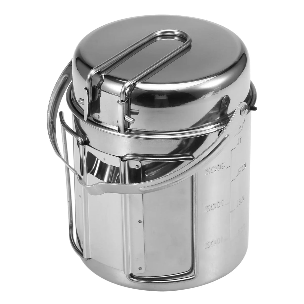 1L Stainless Steel Cooking Kettle with Foldable Handle F62666