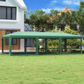 Party Tent with 8 Mesh Sidewalls Green 29.5'x13.1' HDPE W5251