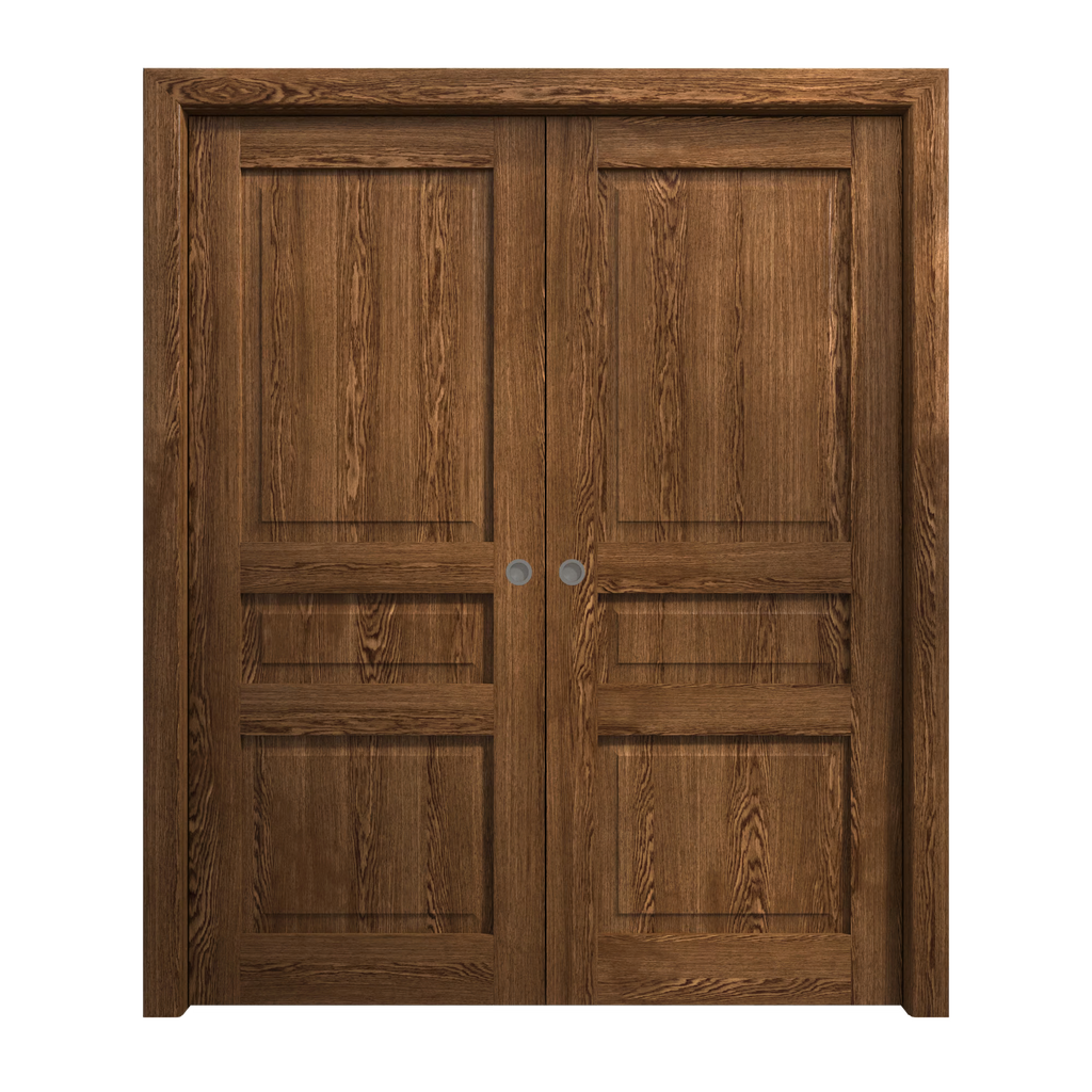 Sliding French Double Pocket Doors 36 x 80 inches Solid Wood Interior Doors F975