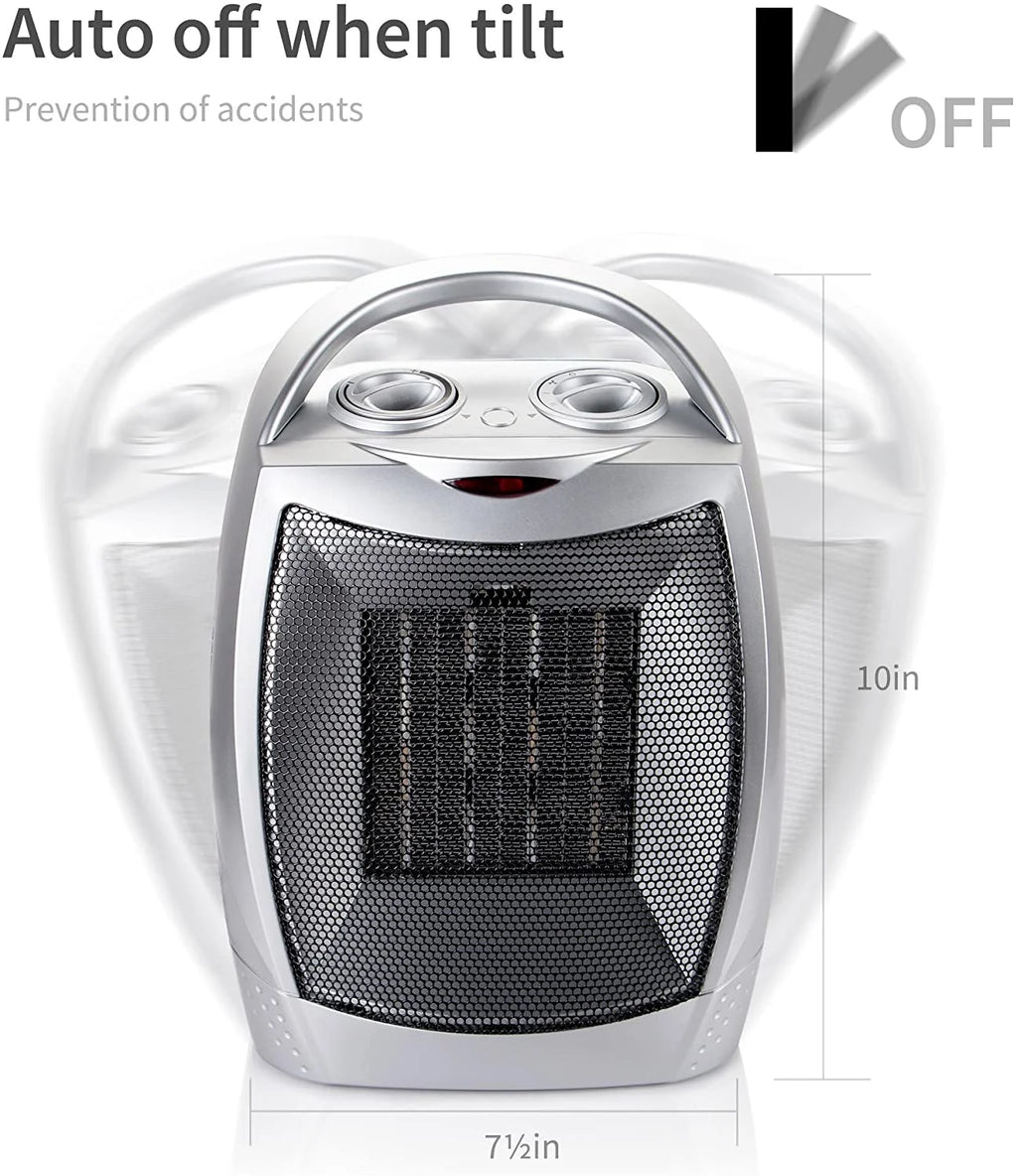 1500W/750W Ceramic Space Heater Fan H7536
