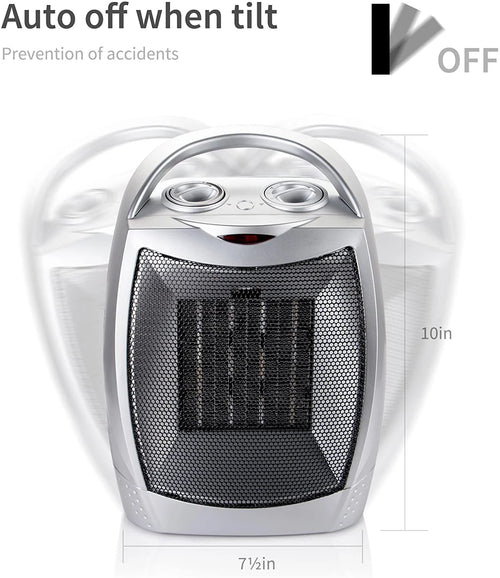 1500W/750W Ceramic Space Heater Fan H7536