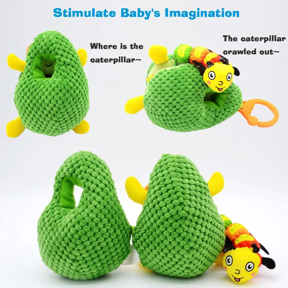 Clip on Stroller Toy with Mirror, Plush Avocado Toy J5647