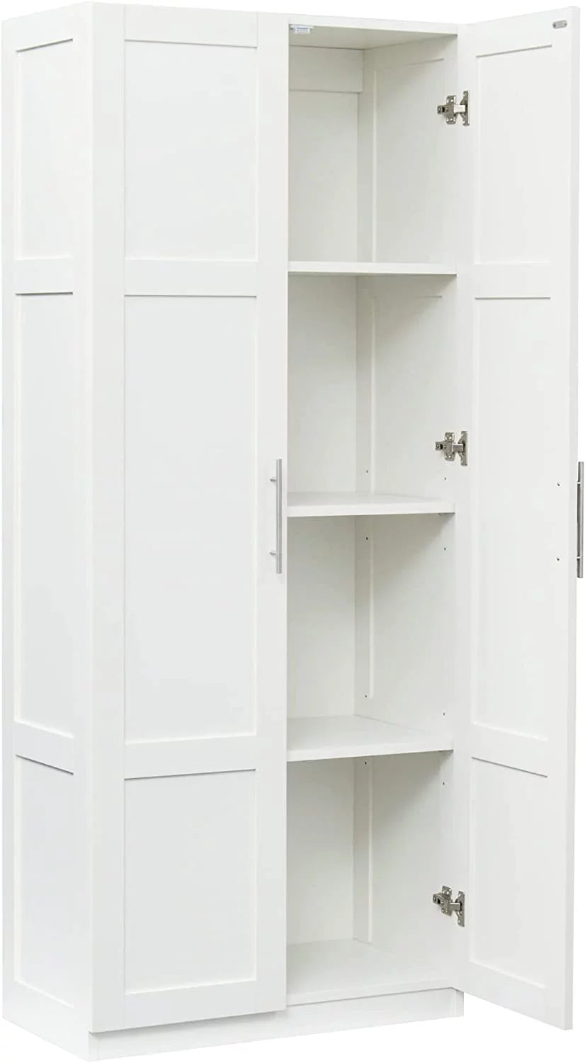 71" H Wood Storage Cabinet with 3 Adjustable Shelves D904