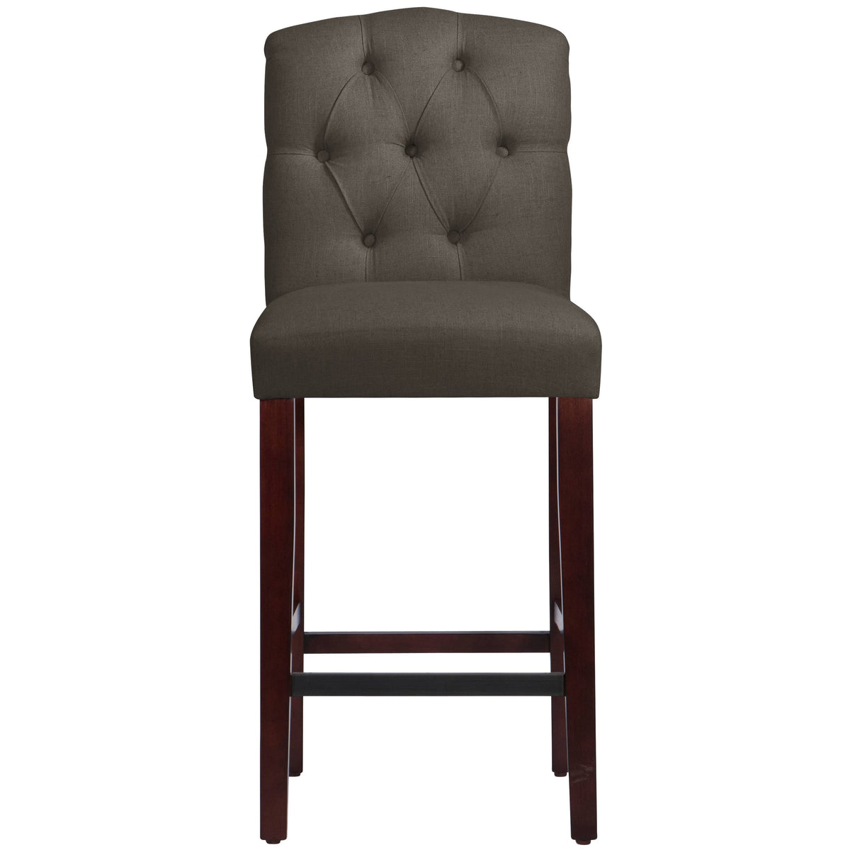 Tufted Bar Stool in Linen Slate A3382